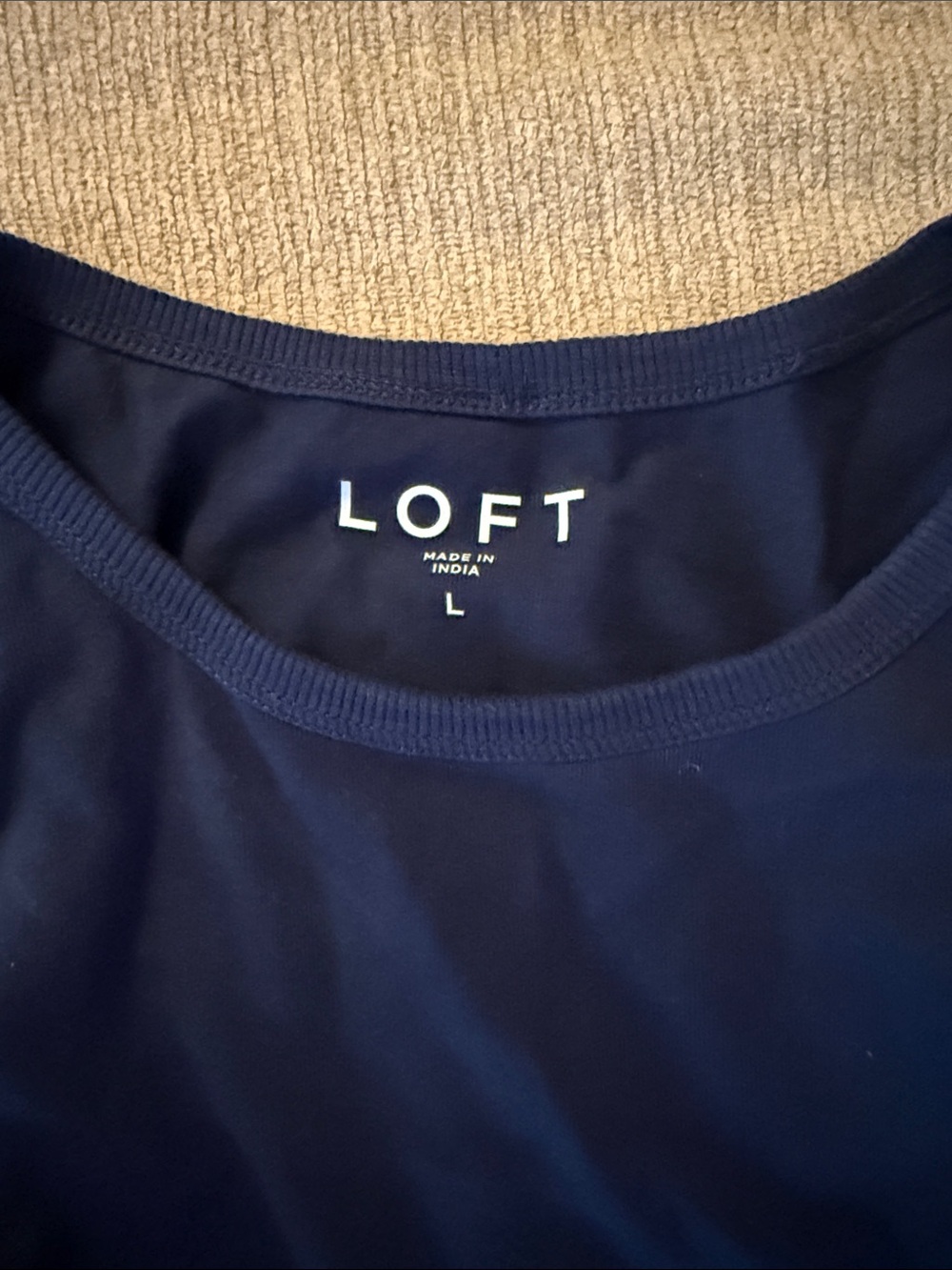 LOFT Navy Tank Sweater Top - Picture 2 of 7